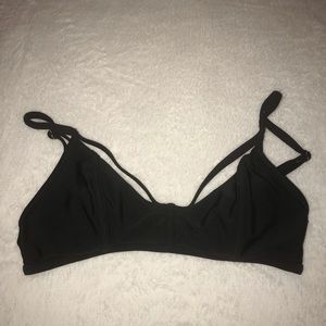 black caged bikini top